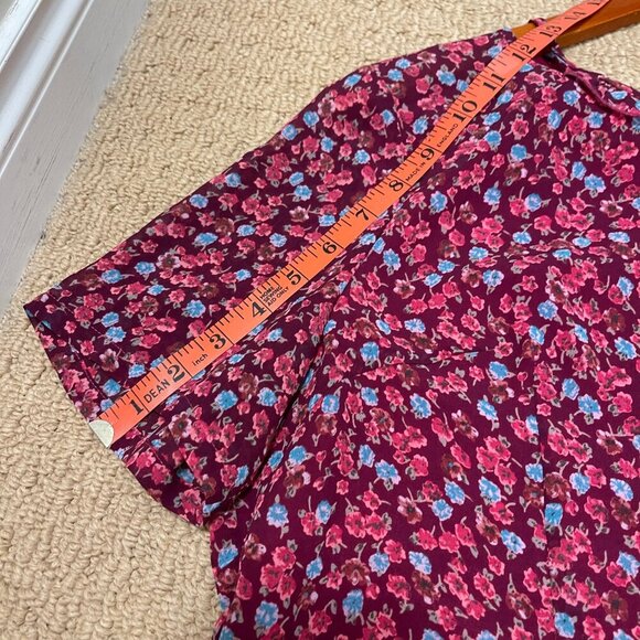 Vintage Floral Cut-Out Blouse – M - Picture 9 of 9